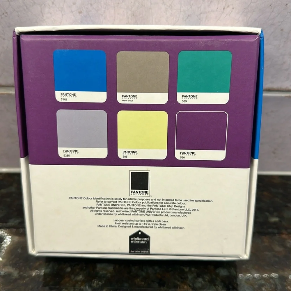NWT Pantone Color Cork Coaster Set - Picture 4 of 5